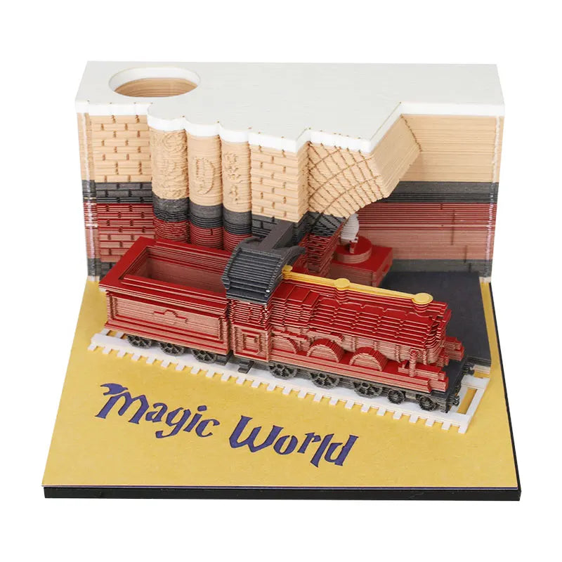 New Product 2025 Magic World Notepad Custom Design 3D Memo Pad Hary Potter Notepad Promotional Paper Carving Crafts Notepad