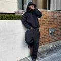 Custom High Street Casual Autumn Hooded Sweatshirt Loose Sweatpants Full Sleeve Men's Pullover Hoodie Suit Tracksuit