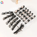 QIYUE Rsvelte Sparkling Rhinestones Crystal Stone Flower Hair Clip Braided Hair Grip for Women and Girls