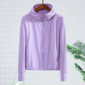 Hot Sale Unisex UPF 50+ UV Protection Hoodie Zip-up Windbreaker Jacket Stand Thin Coating XL for Running Fishing Sun Protection