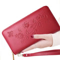 New Custom Travel Zip Waterproof Genuine Leather Purse Wallet