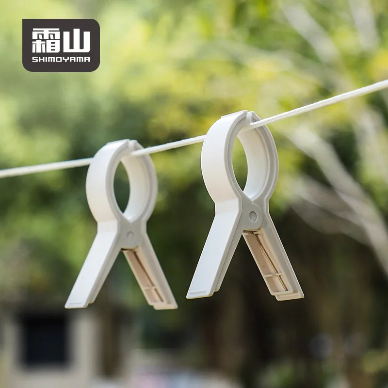 SHIMOYAMA Multi-Functional Windproof Plastic Clothespins Non-Marking Drying Clips for Balcony Laundry