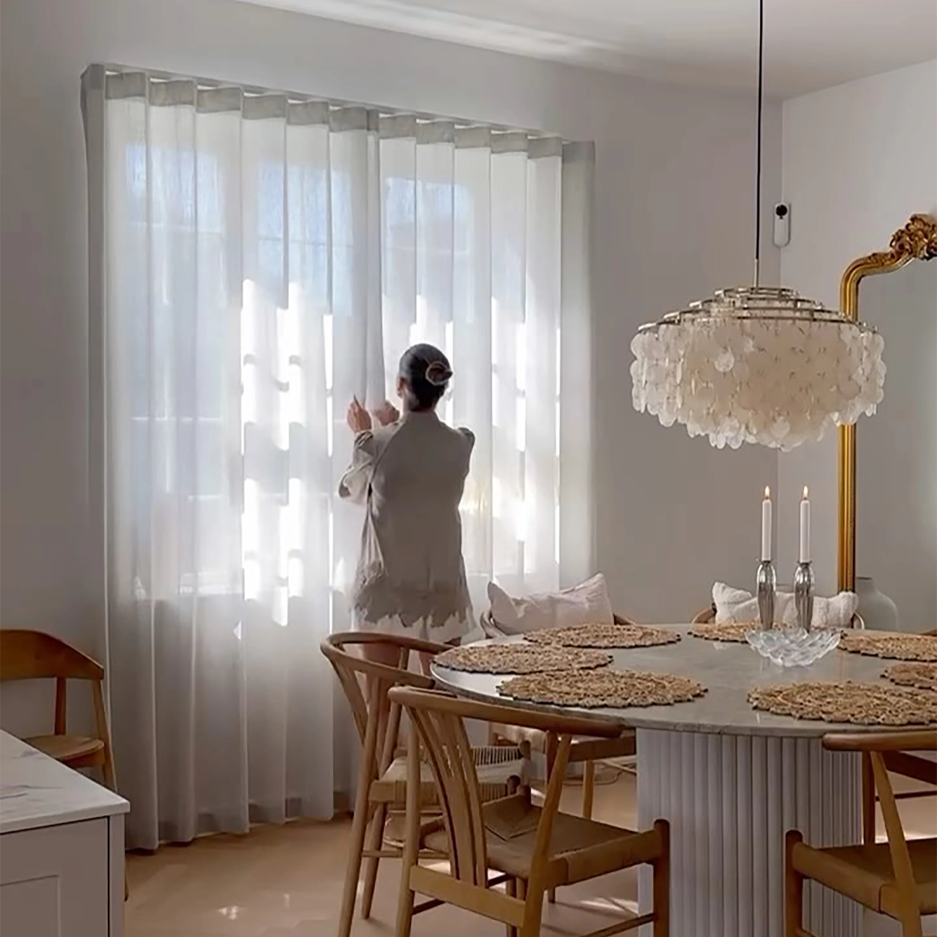 Custom Designer Tulle Curtains High Fabric Lace Window Shade Living Bedroom Outdoor Blackout Decoration Home Hospital Hotel