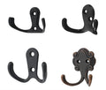 Zinc Alloy Towel Coat Hat Hook Hanger Wall Mounted Double Prong Robe Hooks