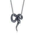 Hip Hop Mens Jewelry Stainless Steel Flexible Snake Pendant Necklace