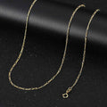 RINNTIN SC27 Sterling Silver 925 Diamond-Cut 1.7mm Figaro Link Chain Necklace for Women