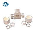 316 Stainless Steel High Pressure Polished Forged Compression Tube Fitting Female Connectors Branch Tee