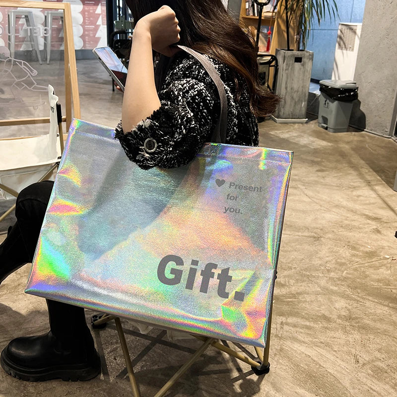 Wholesale Price Custom Printed Recycle Reusable PP Laminated Non Woven Tote Shopping Bags Non Woven Shopping Bag 33*27*12cm