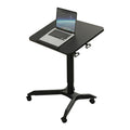 ADA Furniture Gas Lifting Rolling Cart Flip Desktop 90 Degrees Table Height Adjustable Mobile Laptop Desk Cart