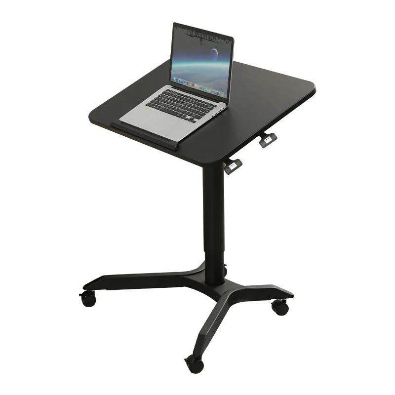ADA Furniture Gas Lifting Rolling Cart Flip Desktop 90 Degrees Table Height Adjustable Mobile Laptop Desk Cart