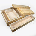 Food Grade 8000ml Large Square Handmade Soap Mold Durable Silicone Soap Molds Rectangle Soap Mold With Wooden Lid