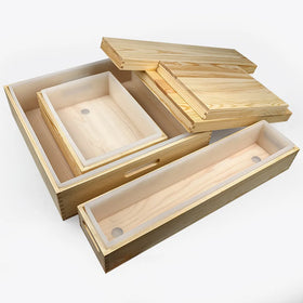 Food Grade 8000ml Large Square Handmade Soap Mold Durable Silicone Soap Molds Rectangle Soap Mold With Wooden Lid