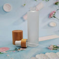 Customized 30ml50ml Environmental Cosmetics Waterproof Setting Spray Bottle Bamboo Wood Fine Mist Bottle