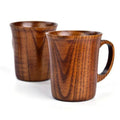 Handmade Natural Jujube Wood Mug with Handle Eco-friendly Disposable Home Office Water Beer Milk Carving Japan Style