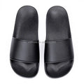 Custom Logo Summer Flip Flops for Lady and Men PVC Black Slides with Anti-Slip Feature Open Toe Style Wedding Flip Flops
