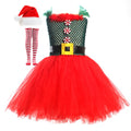 2024  Kids Girls Cutout Bodice Tutu Dress and Lovely Suit Christmas Dress up Costumes for Cosplay