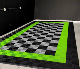 Heavy Duty PVC Garage Flooring Tiles Industrial Click-Install Vinyl Coverings for Villa Graphic Design Solution
