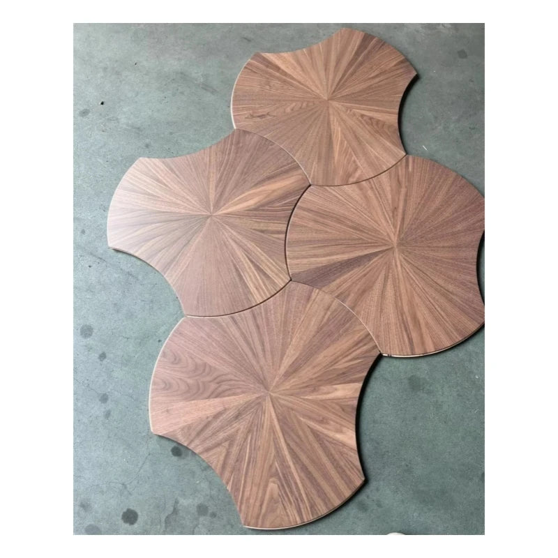 FSC-Certified Multi-Layer Solid Oak Parquet Flooring - Waterproof Lotus Leaf Design Click Lock for Underfloor Heating