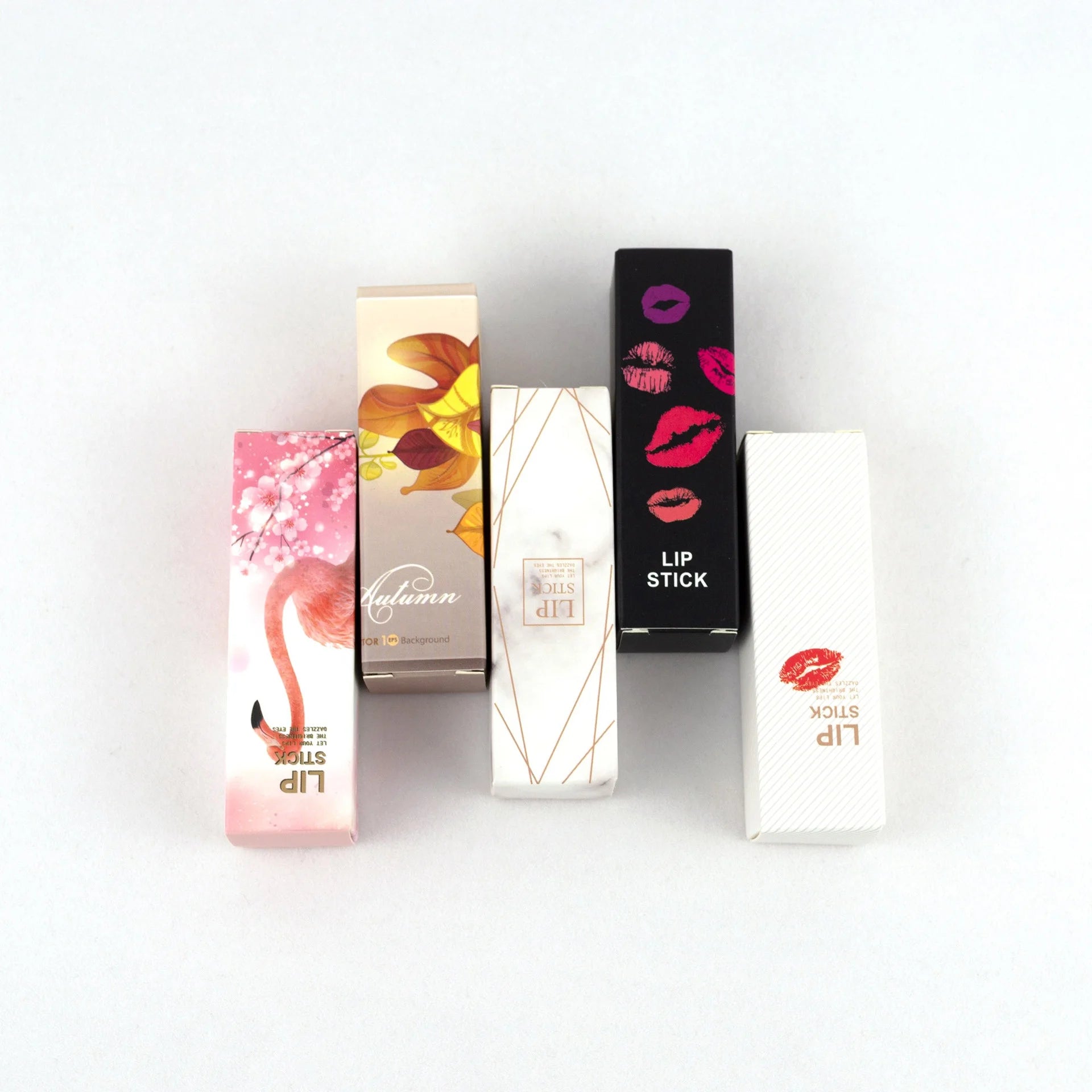 Window Display Lip Gloss Gift Box 12x12x2cm Holographic Cosmetic Packaging with Foam Insert
