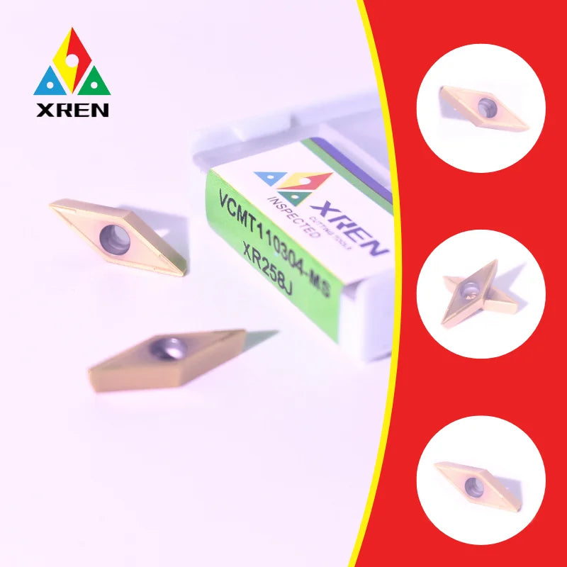 CNC Insert VCMT110304 PVD-Coated Grooving Carbide Inserts for Stainless Steel & High-Temp Alloys Turning OEM Customizable