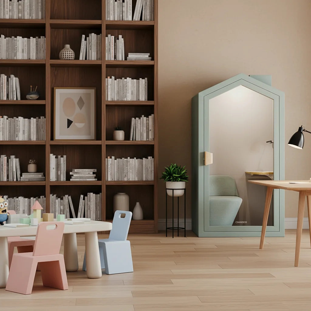 Single Home Office Soundproof Booth House Acoustic Noise Reduction Silence Pod Mini Private Study Space Booth