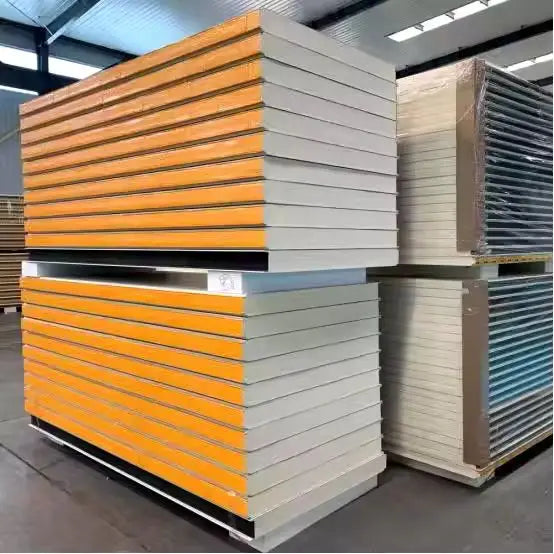 Polyurethane PU Decorative Siding Roofing Heat Insulated Sandwich Panel for Exterior Wall Metal Insulation Panel
