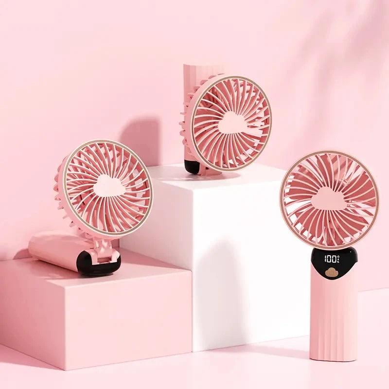 Hot Sale Usb Chargeable Portable Handheld Lash Fan Mini Portable Fan air Cooling Dryer for Eyelash Glue Foldable Fan
