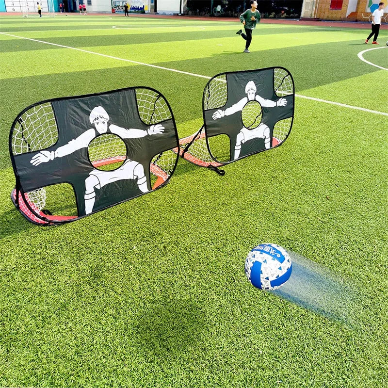 Foldable Football Goal Nylon Soccer Goal Kids and Adults Target Net for Playground Backyard Indoor Outdoor Training