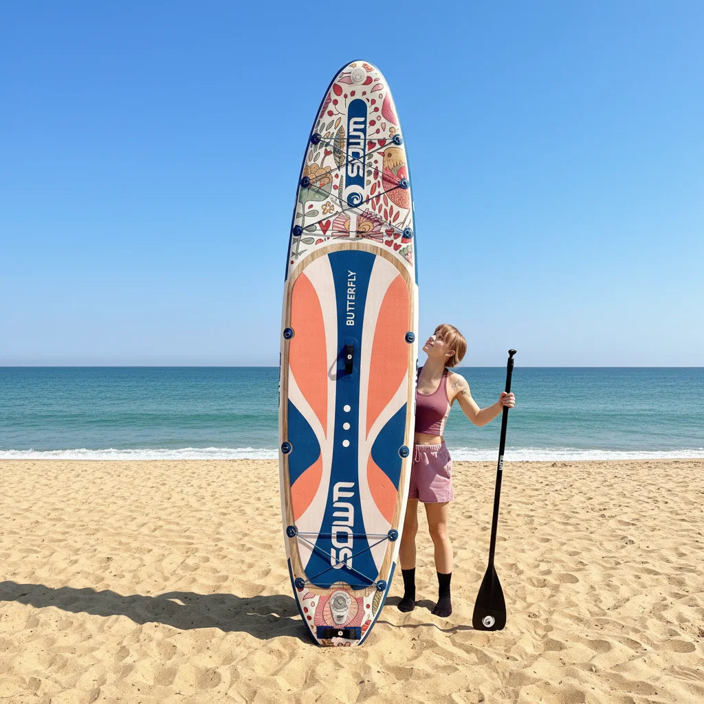 European Overseas Warehouse Local Stock Inflatable sup Paddle Board 33'' Extra Wide Stand up Paddle Board for Sale