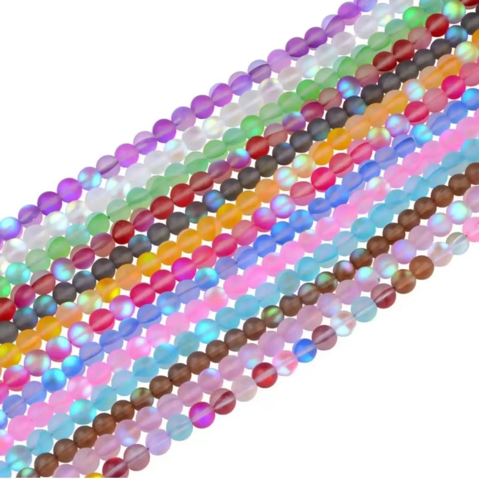 Natural Stone Bead Loose Tumbled Gemstone Beads Colorful Crystal Glitter Frosted Beads