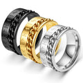 Jewelry Custom Design 14k Gold Plated Mens Stainless Steel Jewelry Rings
