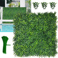 12pcs UV-Protected Artificial Boxwood Panels Indoor Outdoor Garden Decorative Flowers & Plants Grass Wall Backdrop Panels