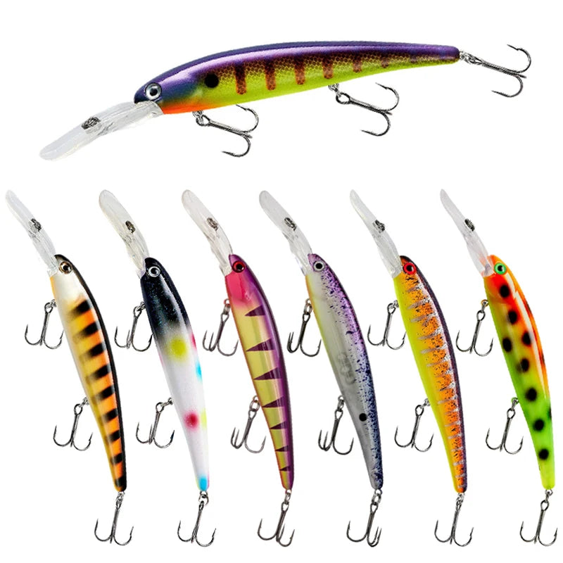 Top Right M062 120mm 20g Bass Fishing Lure Bandit Walleye Deep Diver Long Casting Minnow Lure Pesca Jerkbait Trout Fishing Lure
