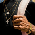 Men's Bracelet Gold Cuban Link Bracelet  Silver Stainless Steel Jewelry Hip Hop Spiritual Jewelry  Brass Men Jewelry