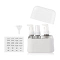 50ml+50ml+100ML 3-in-1 Light Grey Plastic Pump and Spray Bottle Set Portable Travel Package with Screen Printing