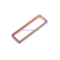 Ivoduff 50mm Handbag Square Strap Webbing Belt Loops 2inch Metal Rainbow Flat Rectangle Ring Buckle