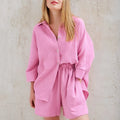 Spring Fall Women Clothing 2026 Fashion Women's Long Sleeve and Short Tops & Pants Set  Two Piece Suits for Women Two Pieces