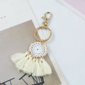 Hipster Gifts Tassels Key Chain Handmade Hanging Rear View Mirror Ornament Dream Bag Charms Dreamcatcher Keychain Amulet Keyring