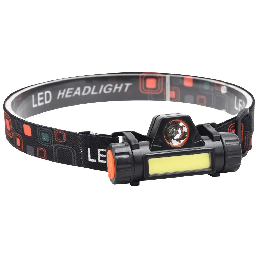 Outdoor Headlight Fishing Daily Carry 3wled Glare Camping Headlight Cob Emergency Convenient Lighting Exploration Headlight