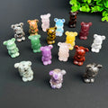 Hand Carved Natural Quartz Crystal Bear for Meditation Decoration