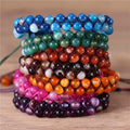 Handmade 6mm Agate Beaded Braided Bracelets Natural Stone Macrame Bracelet Yoga Friendship Lover Jewelry Wholesale Dropshipping