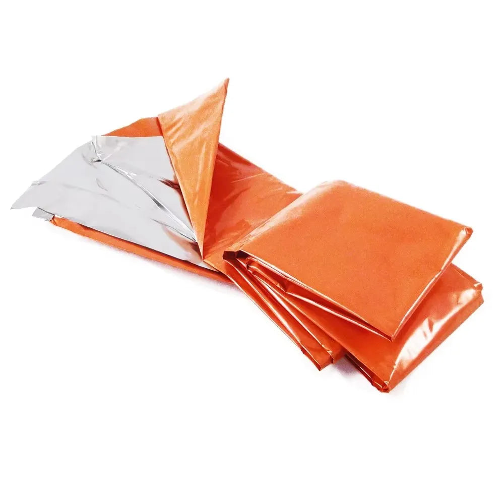 Wholesale 52" X 82"  Outdoor Survival  Rescue Waterproof Mylar Thermal Orange Emergency Blankets