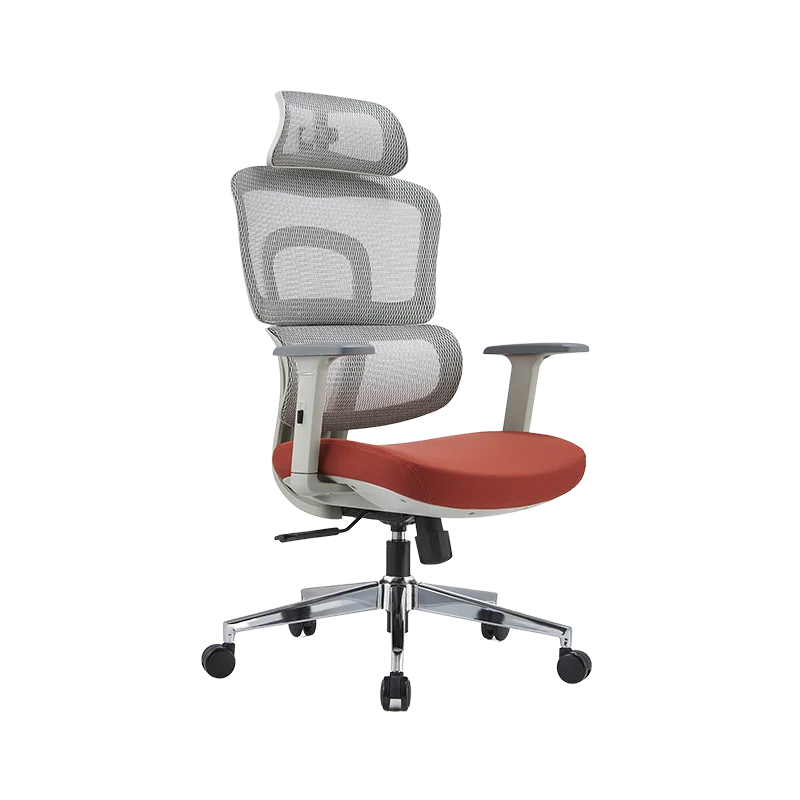 High Back Mesh Swivel Office Chair with Headrest Ergonomic Design Armrest Office Chair Adjustable Office Mesh Chair
