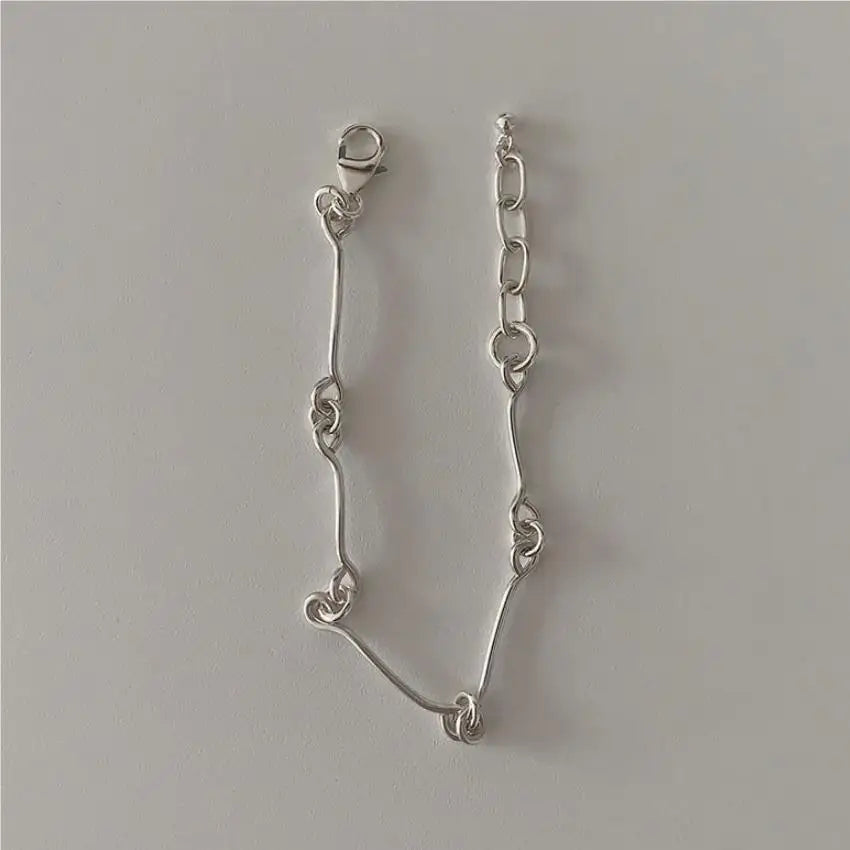 VIANRLA Minimalist Chain Bracelet for Girl Jewelry 925 Sterling Silver Clock Pendant Bracelets Dropshipping Free Laser Logo
