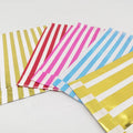 Wholesale Custom Monochrome Striped Printed Cute Small Gift Kraft Candy Cookie Paper Bags for Parties