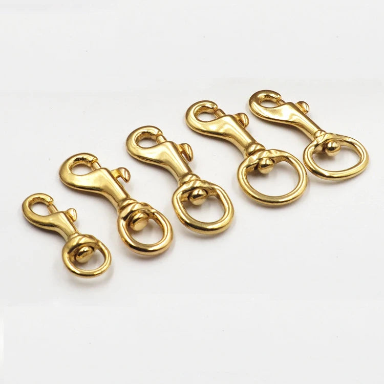 Low Price Spring Swivel Hooks Lobster Clasp for Bag Hardware Accessory Brass Eye Snap Trigger Hooks Solid Brass Snap Hook