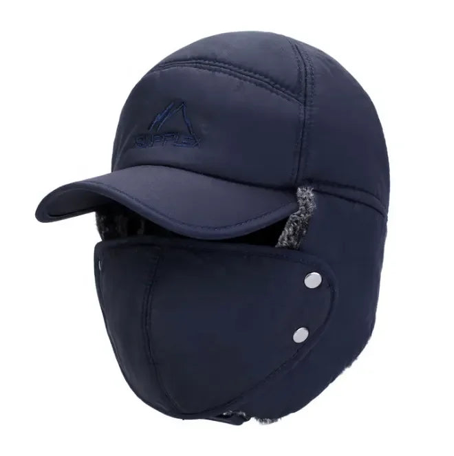 Sample Support Custom Thickened Warm Thermal Bomber Winter Hats Men Women Plush Knit Ski Cap Ear Protection Windproof Sports