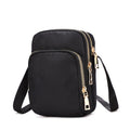 Multilayer Women's Waterproof Shoulder Storage Bag Soft Nylon Portable Female Crossbody Bags Solid Colour Ladies Phone Purse