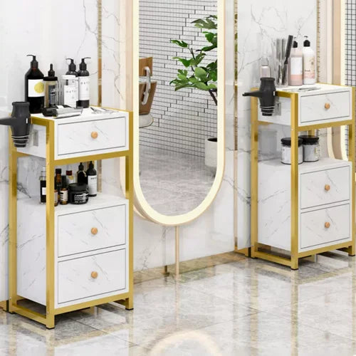 Cart Frame New Style Modern Hair Layer With Dryer Holders Metal Beauty Salon Trolley for Sale
