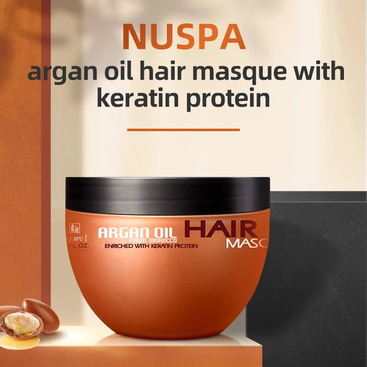 Private Label OEM Argan Oil Hair Mask Repair Damaged Anti-Split Ends and Frizzy Hair Hair Care Mask